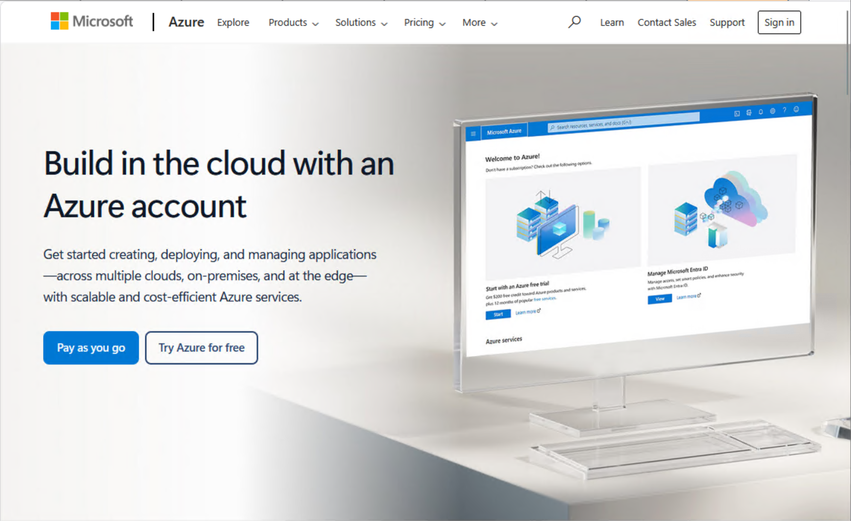 Try Azure for free